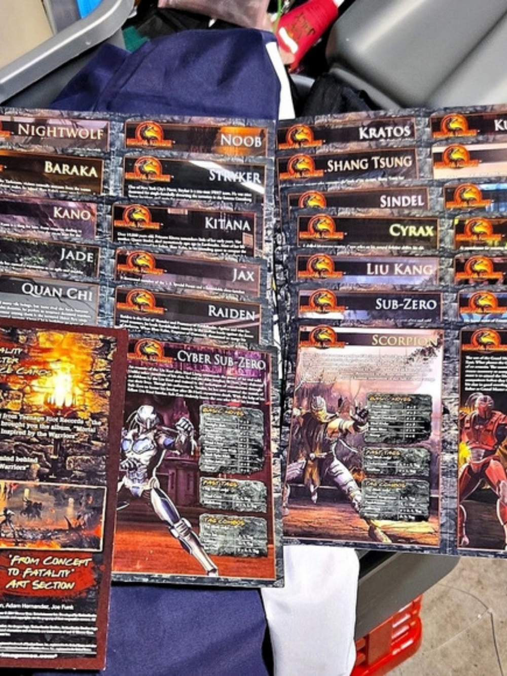 Mortal Kombat Character Reference Cards Bundle